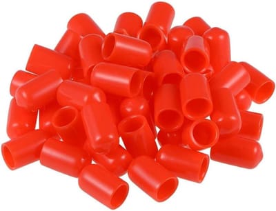 Rubberen Eindkappen - Vinyl Schroefdoppen - Bescherming Meubels - Zacht en Flexibel - 9 mm ID - Rood