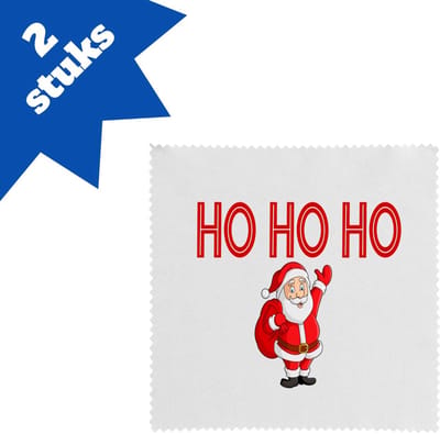 Akyol - kerst kerstman brillendoekjes - Kerstmis - kerst beker - winter - kerst - christmas - kerst cadeau - 17,8 bij 17,8 cm - 2 stuks