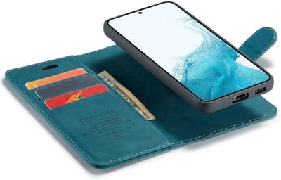 CaseMania Bookcase hoesje geschikt voor Samsung Galaxy S25 FE - Effen Groen - Kunstleer - 2-in-1 Magnetisch Uitneembaar Design