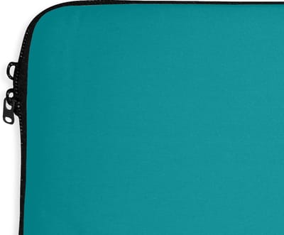 Laptophoes 14 inch - Blauw - Effen kleur - Laptop sleeve - Binnenmaat 33x23 cm - Zwarte achterkant - Back to school spullen - Schoolspullen jongens en meisjes middelbare school - Macbook air hoes - Chromebook sleeve
