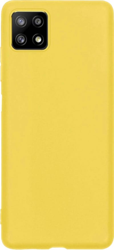 Hoes - Geschikt voor Samsung Galaxy M22 - Sterk & Shockproof - Hoesje Cover - Siliconen Case - Geel