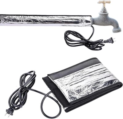 Verwarmingsdeken Waterleiding - Slangwikkel - Leidingen Beschermen - Aluminiumfolie Isolatie - 38.5 x 6 Inch - Zilver