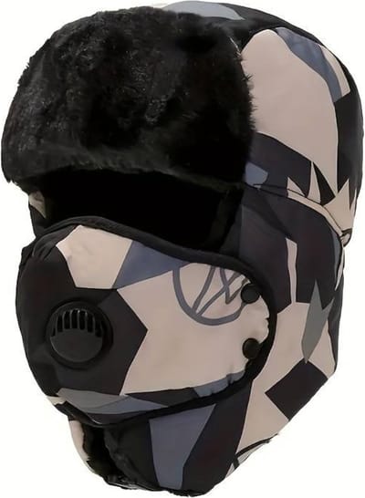 Nivard Wintermuts - Heren - Dames - Volwassenen - Muts - Ski Mask - Bivakmuts - Balaclava - Ski Masker - Face Mask - Full Face Mask - Winter Masker - Camo - Zwart