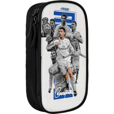 Voetbal Ronaldos Accessoires Etui Grote Capaciteit Kantoor Voetbal Accessoires Cr7 Etui Schrijfwaren Verjaardagscadeau (as the picture,Large)