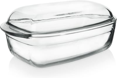 Ovenschaal Glas met Deksel 32,5x19x13 cm, 2,9 L - Ovenschotel - Braadslede - Braadpan