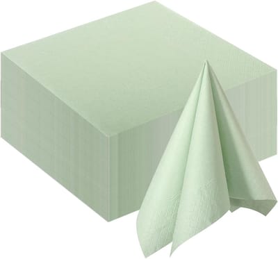 Groene Servetten voor Bruiloft, Verjaardag en Feest - Eucalyptus Groene Cocktail Servetten, 100 Stuks