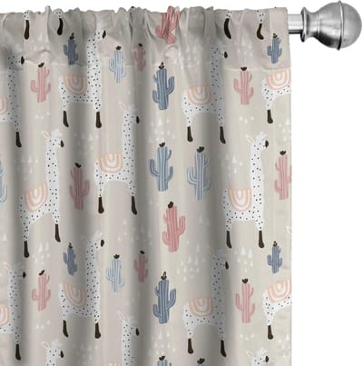 ABAKUHAUS Lama gordijnen – 2x75x175 cm – multicolor microvezel