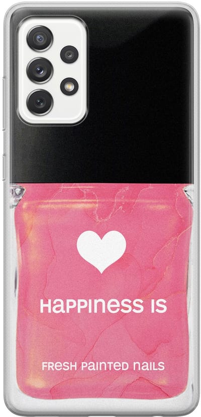 Leuke Telefoonhoesjes - Hoesje geschikt voor Samsung Galaxy A52 5G - Nagellak - Soft case - TPU - Roze