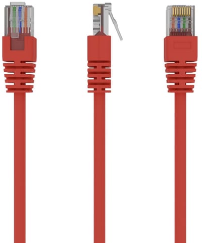 UTP Cat5E patchkabel, 0.5 m, rood