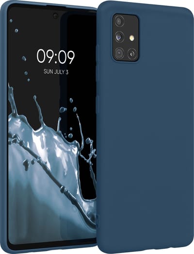 kwmobile telefoonhoesje geschikt voor Samsung Galaxy A51 - Hoesje voor smartphone - Back cover in marineblauw