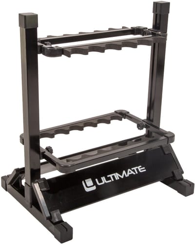 Ultimate Aluminium Hengelrek Zwart 12 Hengels - Hengelrek