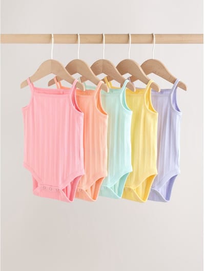 Next - Meisjes - Set van 5 hemdje-babyrompertjes - Roze