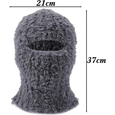 Warme Ski Sport Mannen Vrouwen Nekwarmer Fietsen Gezichtsmasker Gemaskerde Mutsen Winter Thermische Fleece Muts met Capuchon Outdoor Winddicht Koud black