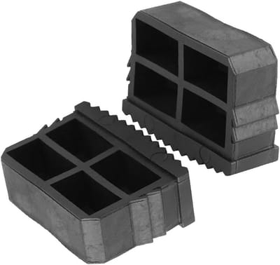 1 paar 2pcs ladder voeten - niet-slip rubber vervangingsstappenladervoeten - voetmat - kussenzool - goede vloergrip - zwart