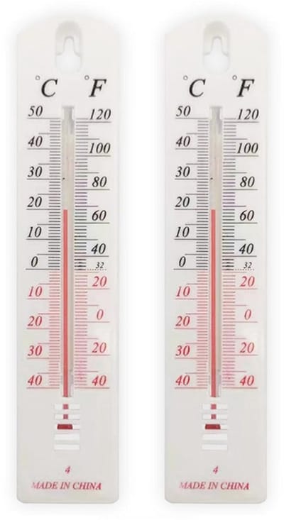 Nauwkeurige Kamertemperatuurmeter 2 Stuks - Wandthermometer voor Binnen en Buiten
