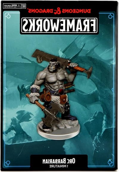 Orc Barbarian Miniatuur - Fantasy Figuur - Tabletop Rollenspel - Zeer Gedetailleerd - 28mm Schaal - Ongeverfd