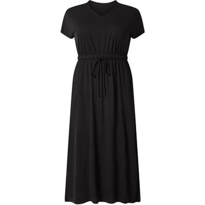ESMARA Dames maxi-jurk - Plus size (Zwart, XL (48/50))