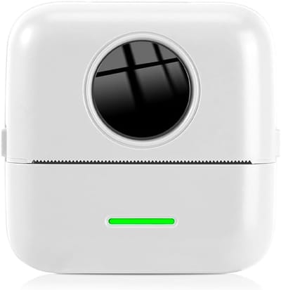 Draagbare Fotoprinter – Mini Draadloze Thermische Printer voor Mobiel – Inclusief Eén Rol Papier en USB-kabel – Compatibel met iOS en Android – Kleur Wit
