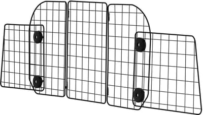 Famanu - Autohek voor honden, verstelbaar, 92,8-152,4 cm, robuust metalen vlechtwerk voor achterbank, universeel voor huisdieren, SUV, sedan, vrachtwagens, voertuigen