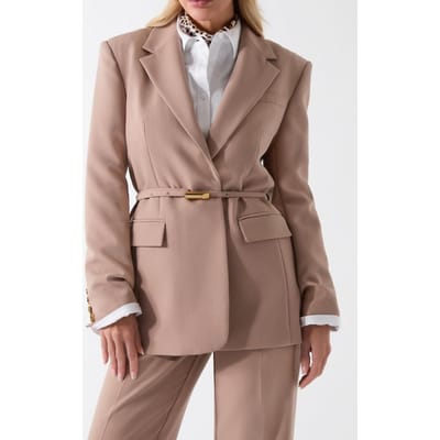 GUESS Dalia Sngl Brst Belt Silk Taupe Taglia: 36 | Blazers Outlet | Donna | Nero