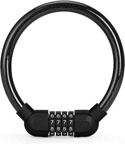 Fietsslot met cijferslot - 1 stuk - Kabelslot Fiets - Cijferslot - Code Kabelslot - Cijfercombinatieslot - Slot met Code - Fiets Accessoires