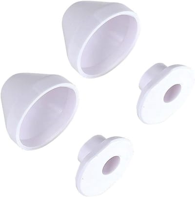 2 Paar Universele Hoge Toilet Bolt Cap Covers Wit Plastic Toilet Floor Cap Met Wasmachines Toilet Bevestiging Bouten Vervangende Onderdelen Push-on Wc Kom Badkamer Accessoires