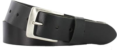 Leren Dames/Heren Riem | 4cm breed | Riemmaat: 105cm (totale lengte: 120cm) | 100% echt leer | Kleur: zwart | Nikkelvrije gesp