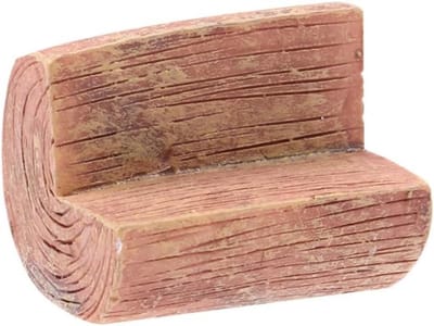 Miniatuur Bankje - Parkstoel Decoratie - Poppenhuis Decoreren - Hars Materiaal - 2.1 x 3.1 x 2.1 cm - Bruin
