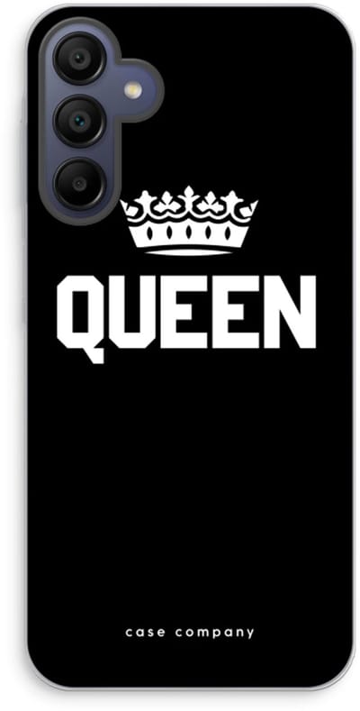 Case Company® - Hoesje geschikt voor Samsung Galaxy A15 hoesje - Queen zwart - Soft Cover Telefoonhoesje - Bescherming aan alle Kanten en Schermrand