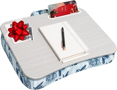 Comfortabele Laptoptafel met Telefoonhouder voor Laptop tot 15.6 Inch - Bloemenprint