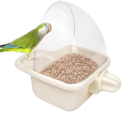 Hangend Vogelbad voor Papegaaien en Parkieten - Transparant Huisdier Vogelbad