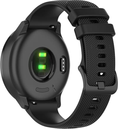 Siliconen bandje - geschikt voor Xiaomi Mi Watch / Watch 2 (PRO) / Watch S1 / Watch S1 Pro / Watch S2 / Watch S3 / Watch S4 / Watch S5 / Haylou / Redmi Watch 5 Active & Lite - zwart