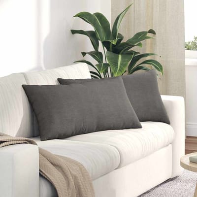 vidaXL - Zitkussens - 2 - pcs - Lichtgrijs - 80 - x - 40 - cm - Corduroy - stof