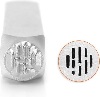 Slagstempel textuur van verticale lijnen | Hoogte 6mm