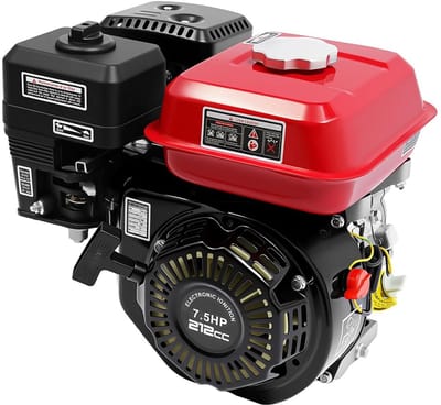 Benzinemotor 7,5 PK 4-takt met Horizontale As en Oliealarm