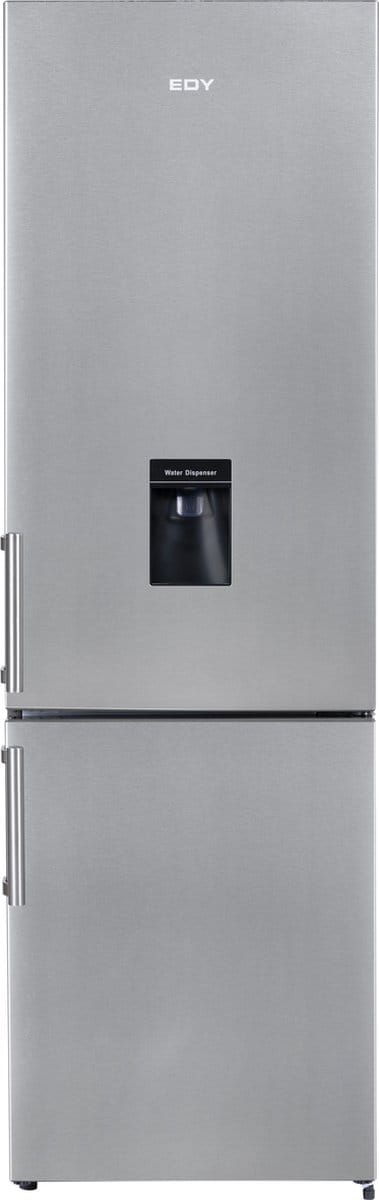 EDY EDHC8088 - Koel- Vriescombinatie - Inox Look - E Klasse - 269 Liter - 180CM - Met Waterdispenser - 39dB - 5 Jaar Garantie