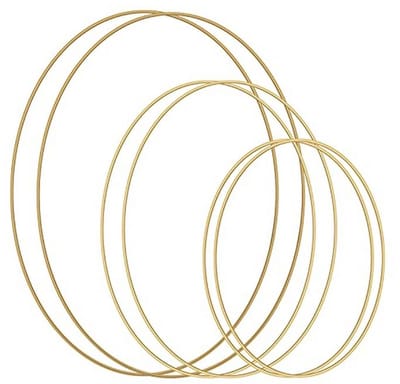 Metalen Decoratieringen - 6 Stuks in Goud voor Dromenvangers en Macramé Creaties