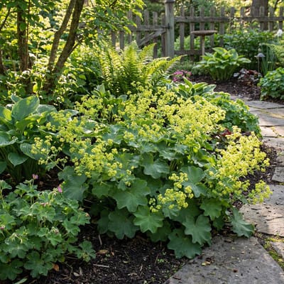 Bloomique - Set van 6 - Alchemilla Mollis - Vrouwenmantel - Gemakkelijk te verzorgen - Rijkbloeiend - Winterhard - Vaste plant - 10-20 cm hoog - 9 cm pot