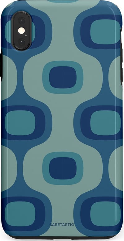 Casetastic Hoesje Geschikt voor Apple iPhone Xs Max - Stijlvolle Beschermende Duo-layer Case - Vintage Flow