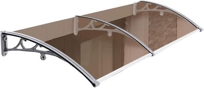 Deur Luifel - Buiten Overkapping - Bescherming Buiten - Robuust PC Materiaal - 60x120cm - Transparant