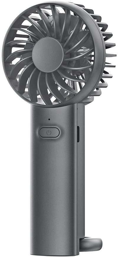 Handventilator, draagbare oplaadbare ventilator, USB-bureauventilator, 3 windsnelheden, werkt op batterijen, lichtgewicht mini-persoonlijke elektrische ventilator, geschikt voor thuis, kantoor, slaapkamer, op reis en buitenshuis (donkergrijs).