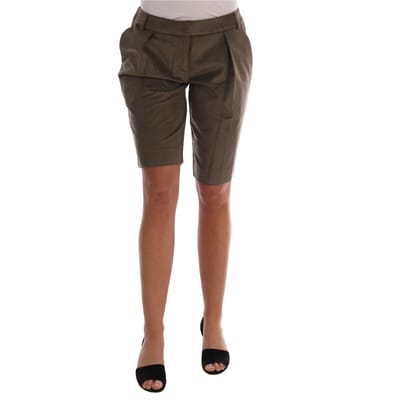 Ermanno Scervino Bruine Fluwelen Bermuda Shorts