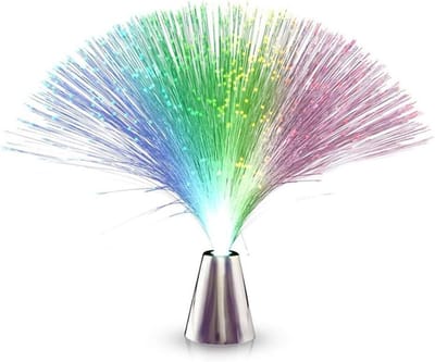 Verlichte Fiber Optic Lamp van 33,5 cm voor Feesten met Kleurverandering, Draadloze Decoratie en Sfeervolle Verlichting