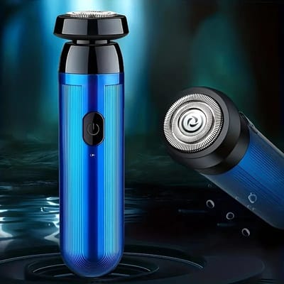 Mini Scheerapparaat voor Dames en Heren - Gezicht en Lichaamshaar Trimmer - Usb Oplaadbare Shaver - Draagbaar en Lichte Reis editie - Kleur Blauw -