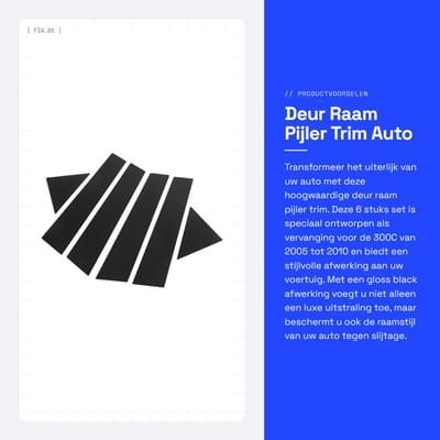 Dailygoods- Raam Pijler Trim Hoge Compatibiliteit - 6 Stuks - Glans Zwart - Vervanging voor 300C/2005-2010 - Auto Raamstijl Bekleding - Schadeherstel - Deurrubber
