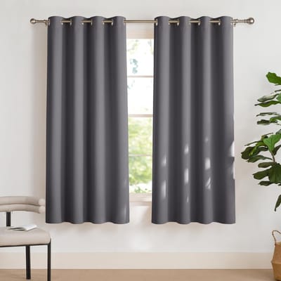 Dailygoods - Blackout Gordijnen - Thermisch en Geluiddicht - Grijs - Raamdecoratie voor Woonkamer en Slaapkamer - 2 Stuks - 140 x 175 cm