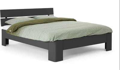 B Bright Fresh 500 Bed met Hoofdbord 90x200cm - Bedframe Antraciet - Eenpersoonsbedden - Instaphoogte: 50cm