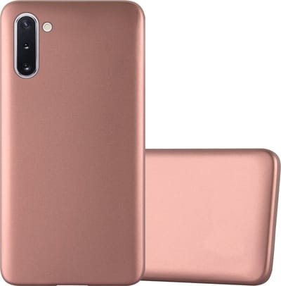 Cadorabo Hoesje geschikt voor Samsung Galaxy NOTE 10 in METALLIC ROSE GOUD - Beschermhoes gemaakt van flexibel TPU silicone Case Cover