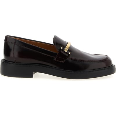 Tod's Bordeaux Kalfsleer Instapschoenen