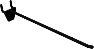 100 stuks - Perfowand Blisterhaak - 20 cm - Enkel - Zwart - Kunststof Gaatjeswand Displayhaak